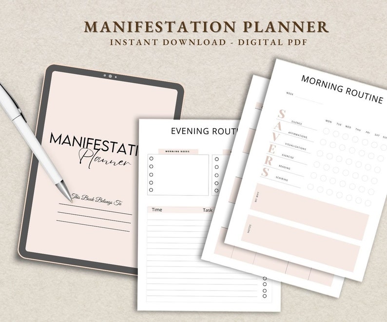 Manifestation Planner Printable Dream Journal Digital - Etsy