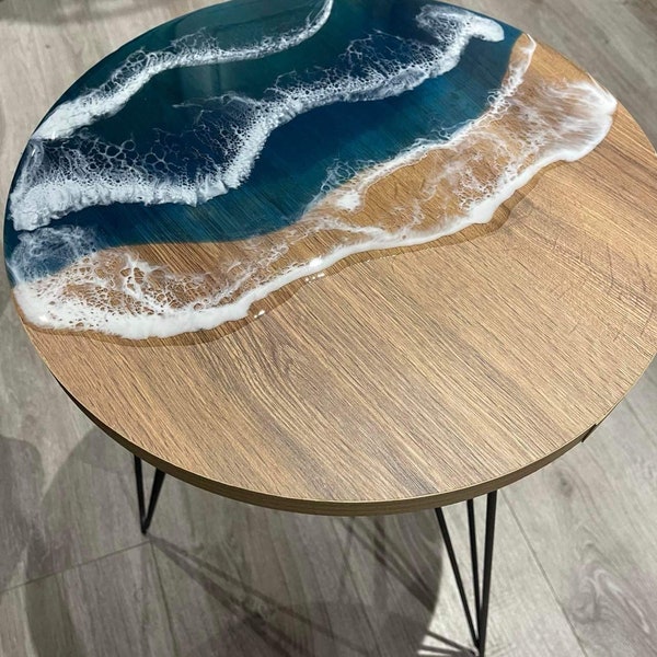 Contemporary Resin Ocean Table