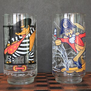 Vintage McDonalds Glass Tumbler. Choose 1, Duke Of Doubt, Mayor M cheese, Captain Crook, Ronald, 1977 McDonaldland Series, Grandmacore.