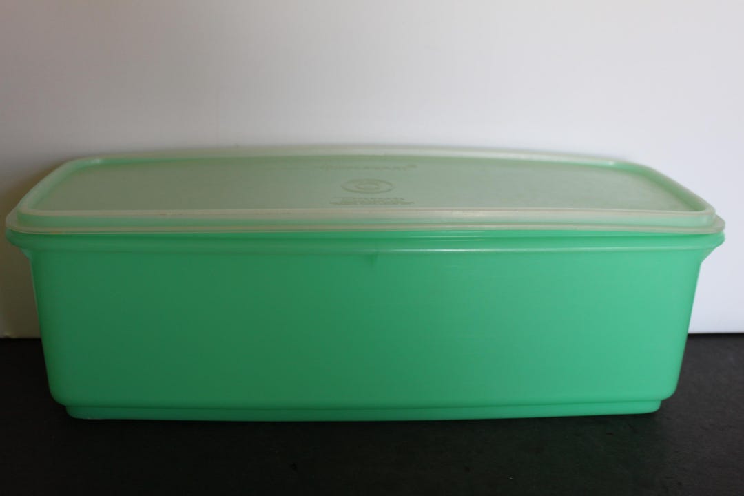 Vintage Jade Green Tupperware Bread Box or Celery Crisper. 782-7 & 764 ...