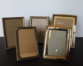 Vintage Brass Picture Frame. CHOOSE Style, Grandmacore Mantel Decor, Gift For A Collector, Housewarming, Hostess Gift.