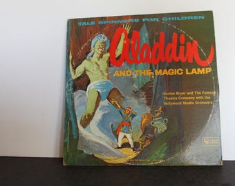 Vintage Aladdin and the Magic Lamp Vinyl Record. Tale Spinners For Children, 1963 United Artists Records, Gift For A Collector, Grandmacore.