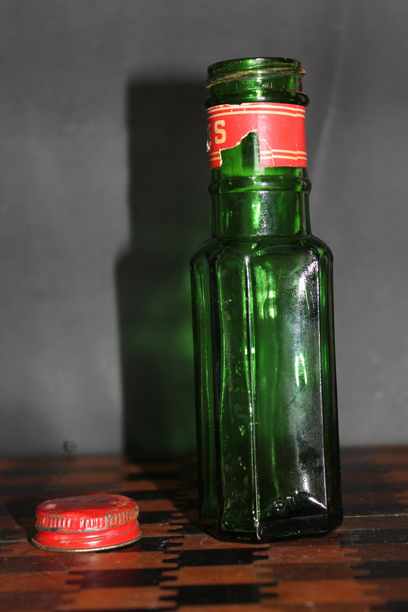 Vintage Surefine Capers. Emerald Green Bottle. Gift For Bottle Etsy