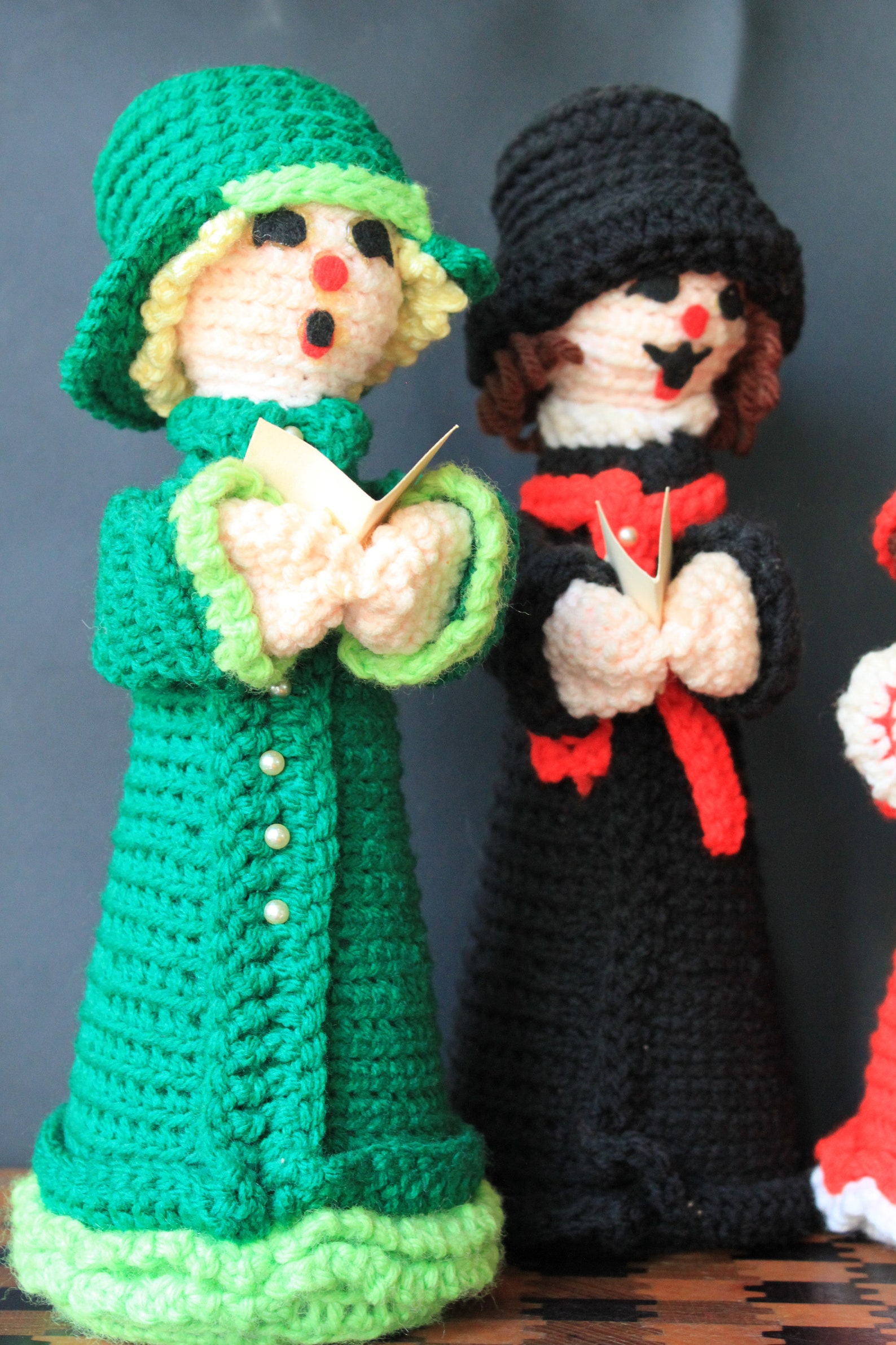 Vintage Crocheted Christmas Caroler Set For Home Made | Etsy
