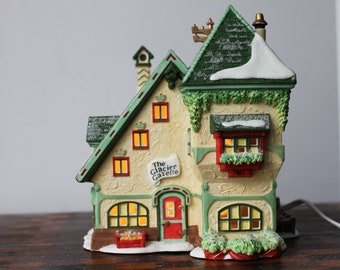 Vintage Department 56 The Glacier Gazette House. Ceramic Village House, NOS, In Original Box, Christmas Mantel Decor, Grandmacore Host Gift.