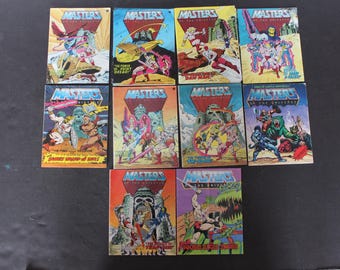 Vintage Masters Of The Universe Miniature Comic Books. CHOOSE From 10, Gift For A Collector, Housewarming, Hostess, Unique, Interesting.