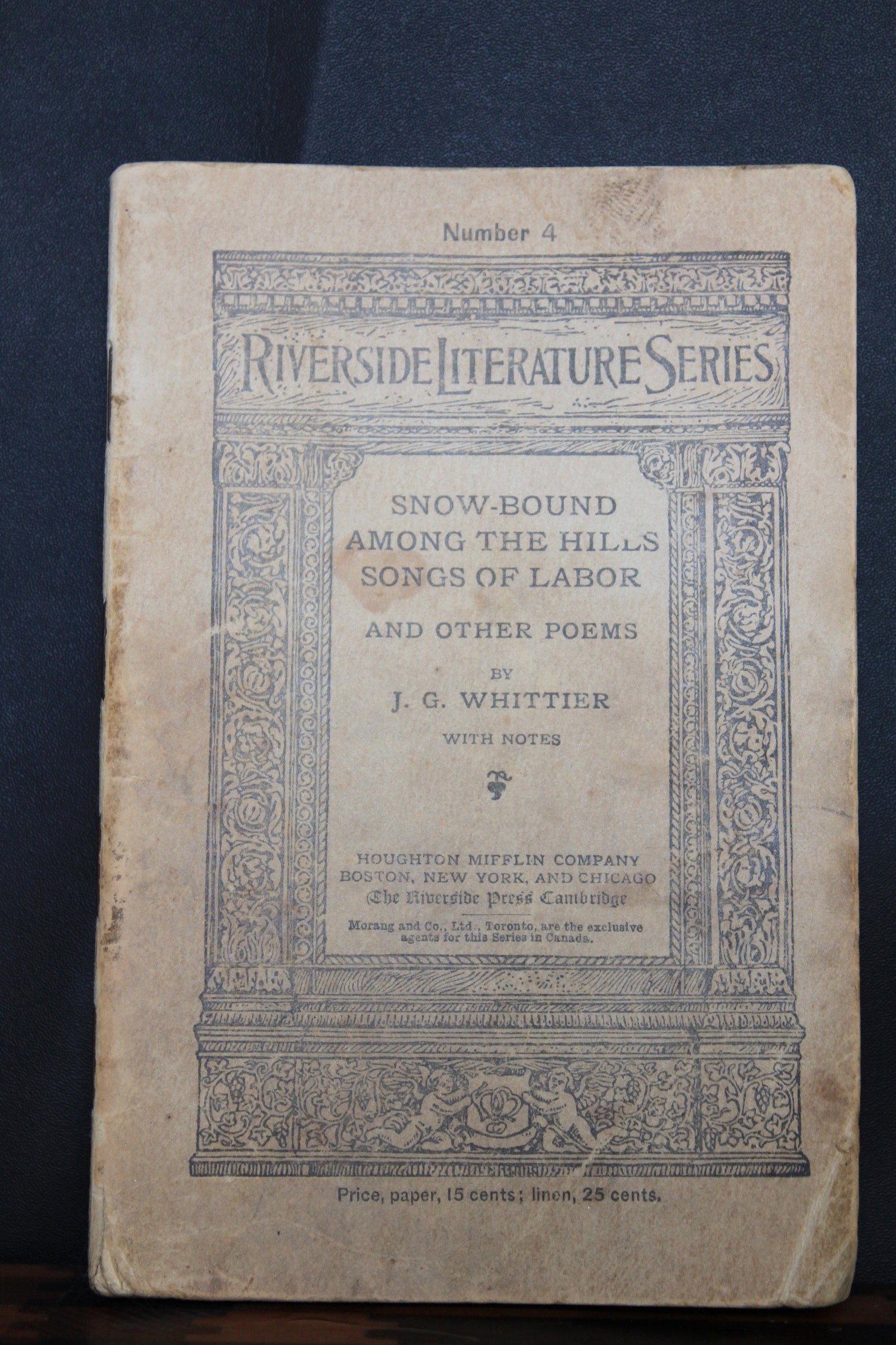 Antique Riverside Literature Series Number 4. Snow Bound Among | Etsy