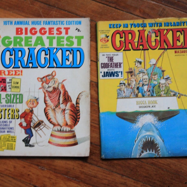 Vintage Cracked Magazine. Choose 1 From 9, Collectors Magazine, Super Cracked, Funny, Comical Magazine, Grandmacore Collectors Gift, Unique.