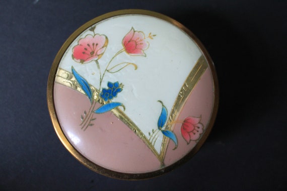 Vintage Trinket Dish. Rose Pink and White, Grandm… - image 1