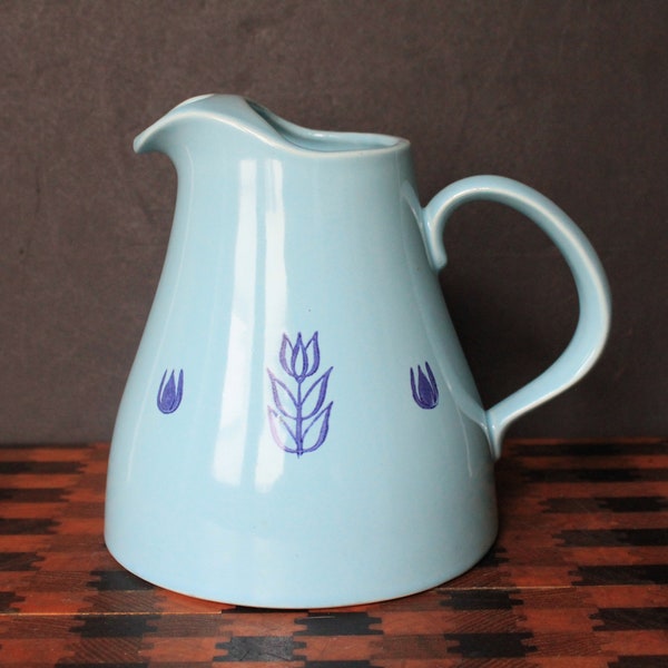 Blue Ceramic Pitcher - Etsy