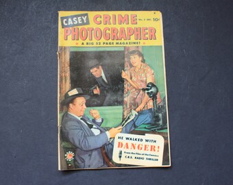 Vintage Casey Crime Photographer Comic Book. Number 3, December 1949, Color Comic Book, Great Condition, Grandmacore Collector Gift, HTF.