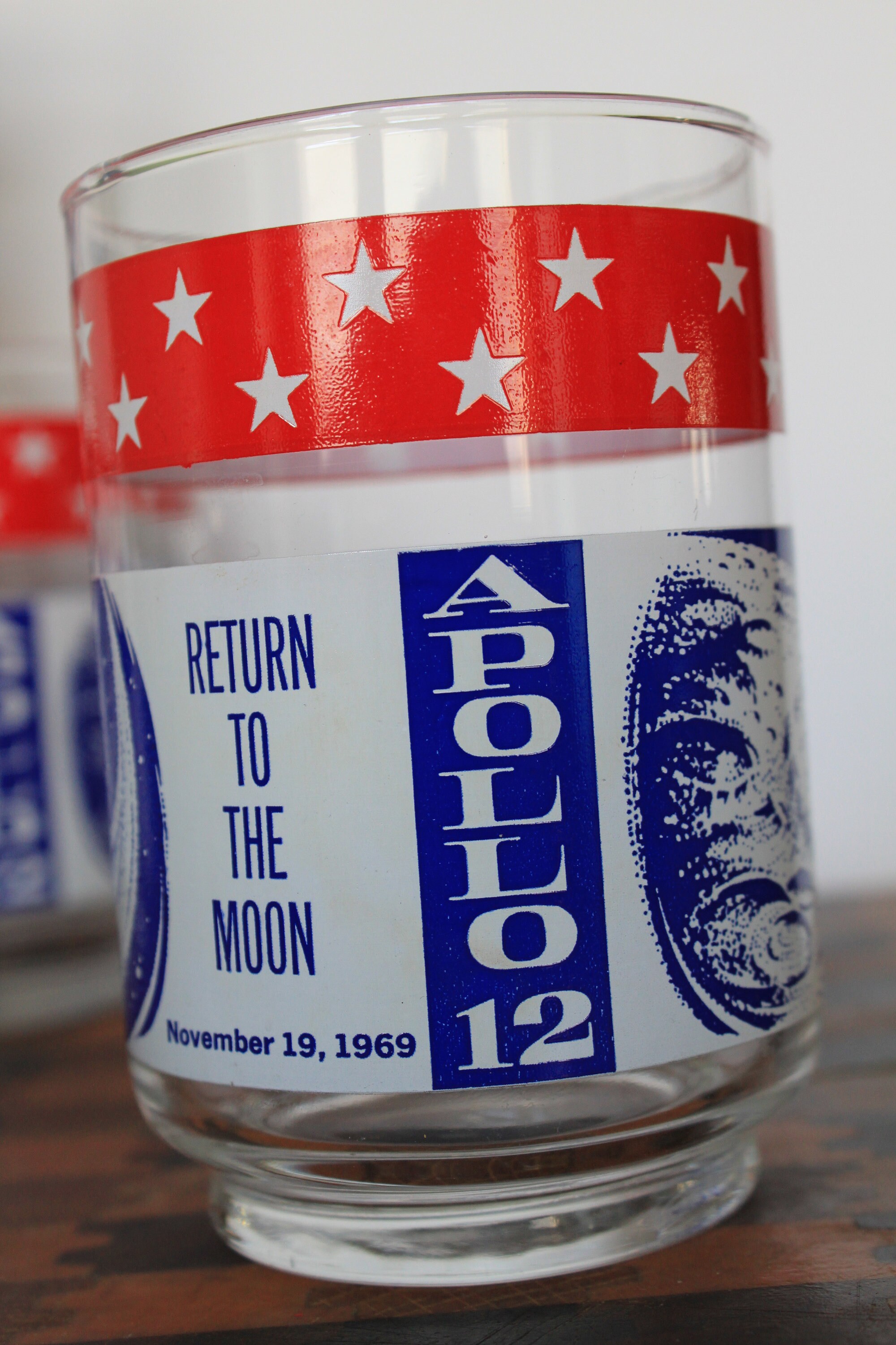 【ヴィンテージ 】Houze Art NASA　アポロ 12号グラス Apollo 12 Moon Landing Glasses for Vintage Space Memorabilia