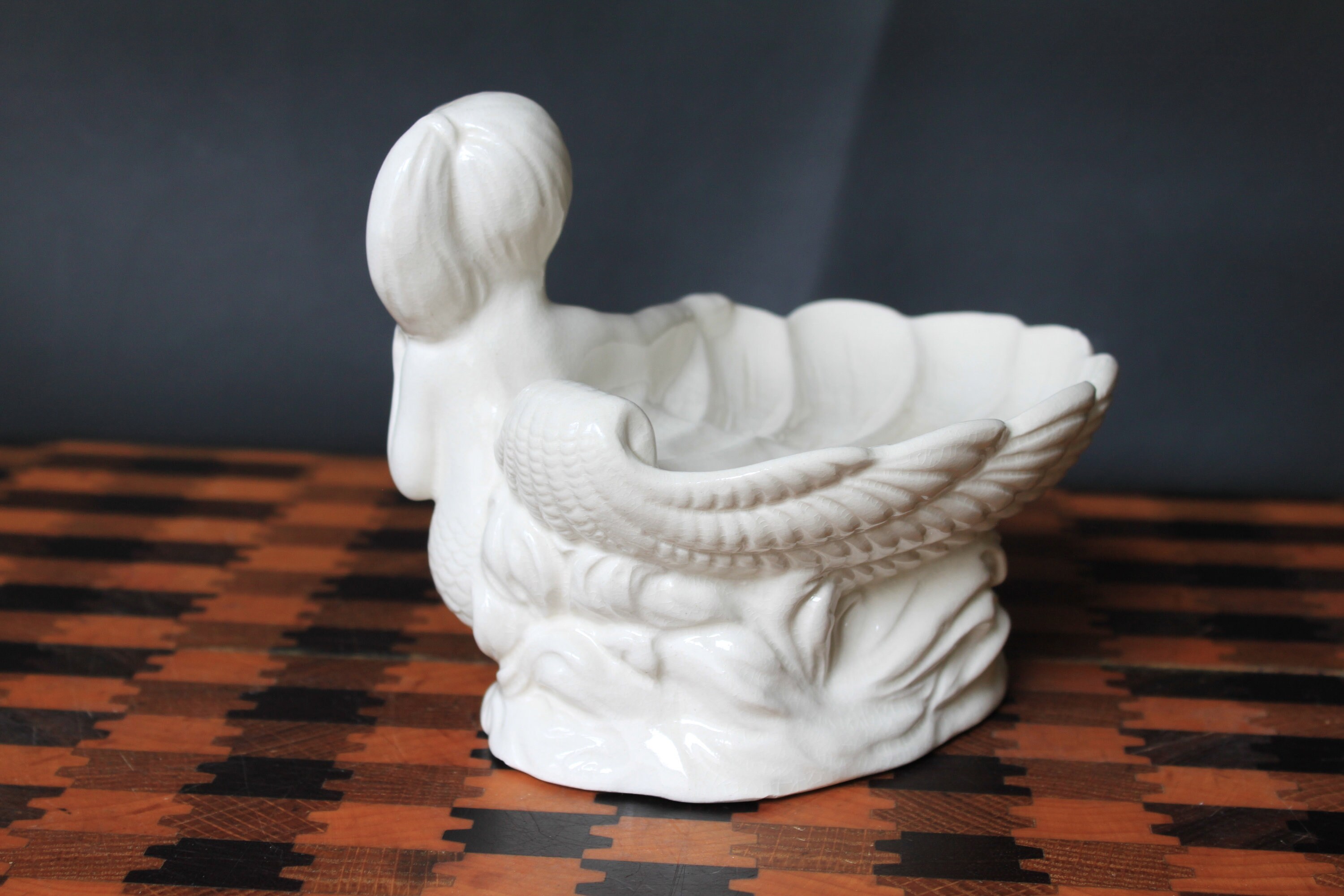 Vintage Mermaid Soap Dish. White Ceramic Mermaid And Sea Shell Etsy