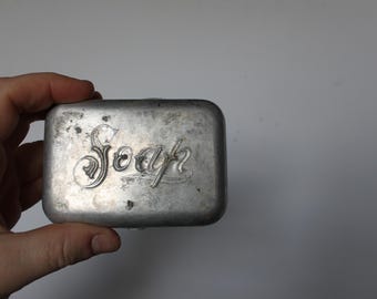 Vintage Aluminum Bar Soap Case. Travel Case, Rustic Grandmacore Travel Accessory, Gift For A Collector, Housewarming, Hostess.