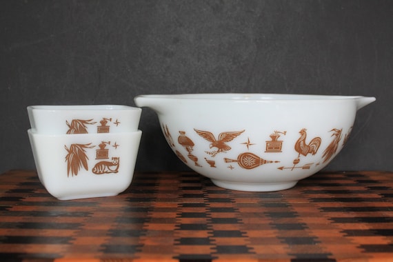 Vintage Pyrex Early American Dishes. Cinderella Bowl 443 - Etsy