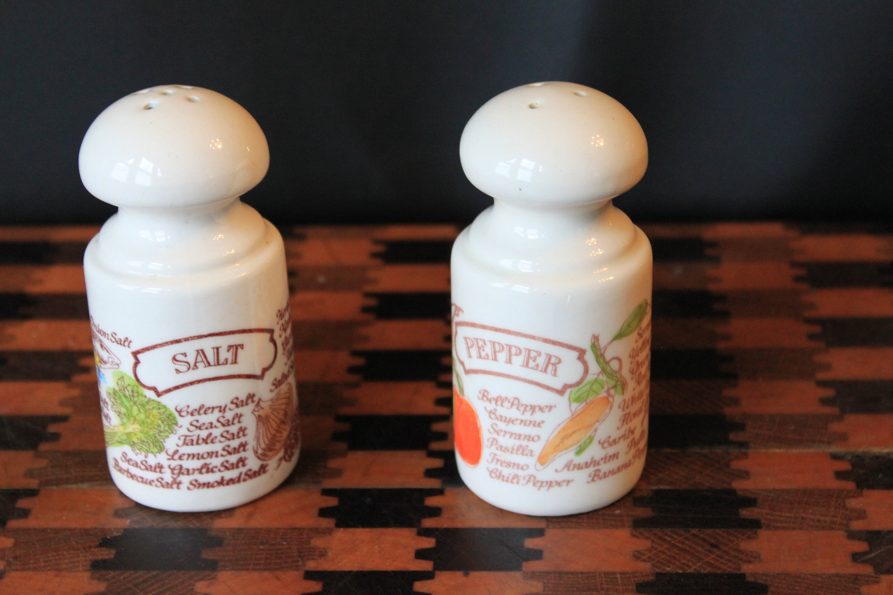 Farm Vegetables Salt And Pepper Shakers For Vintage Rustic Etsy