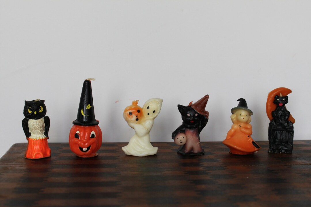 Vintage Gurley Halloween Candle. CHOOSE, Owl, Pumpkin Witch, Ghost, Cat Witch, Witch, Cat W