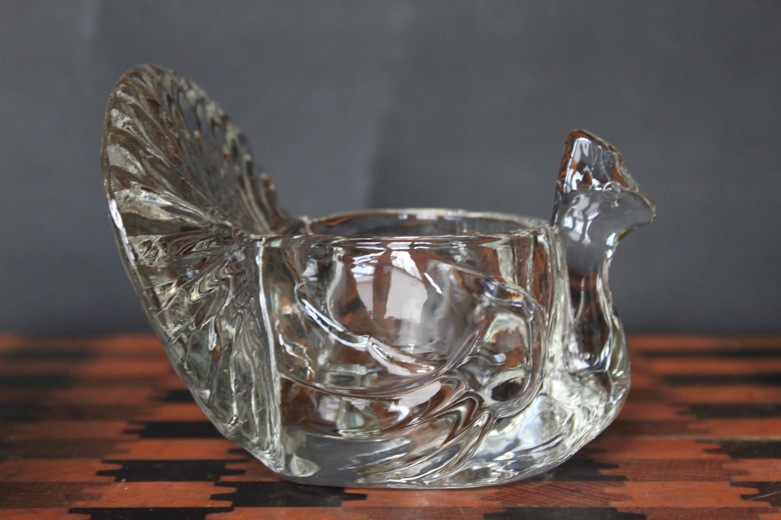 Turkey Glass Votive Candle Holder For Vintage Thanksgiving Day Etsy