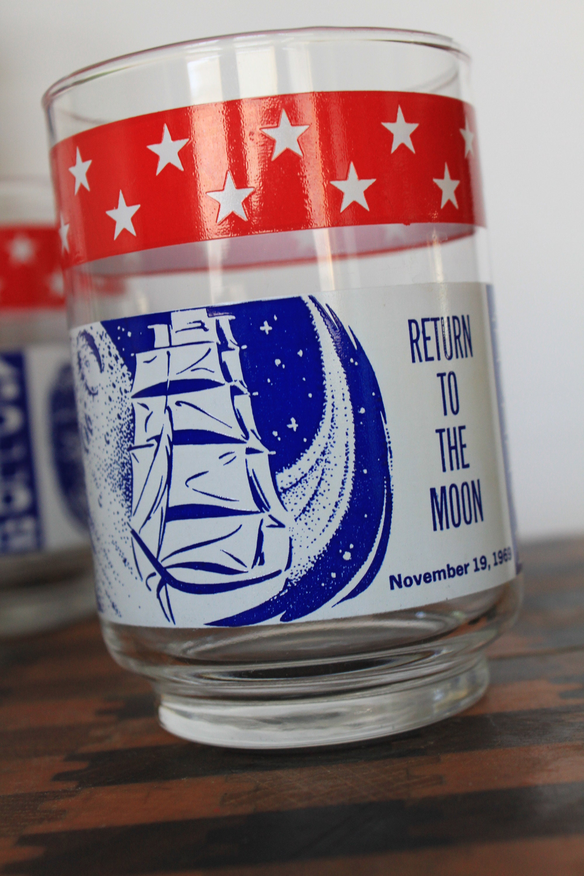 Apollo 12 Moon Landing Glasses for Vintage Space Memorabilia