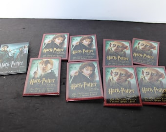 Vintage Harry Potter and The Sorcerers Stone Movie Pins. Dobby, Hermione, Ron, Set Of 9, MINT Condition, Gift For A Collector.