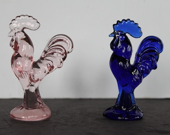 Fenton 95th Anniversary Cobalt Blue Hand Painted Rooster 51/150 - Etsy