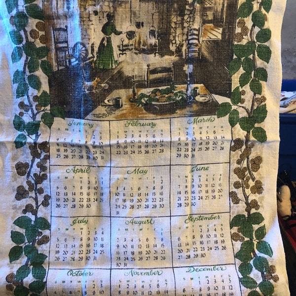 Tea Towel Calendar - Etsy