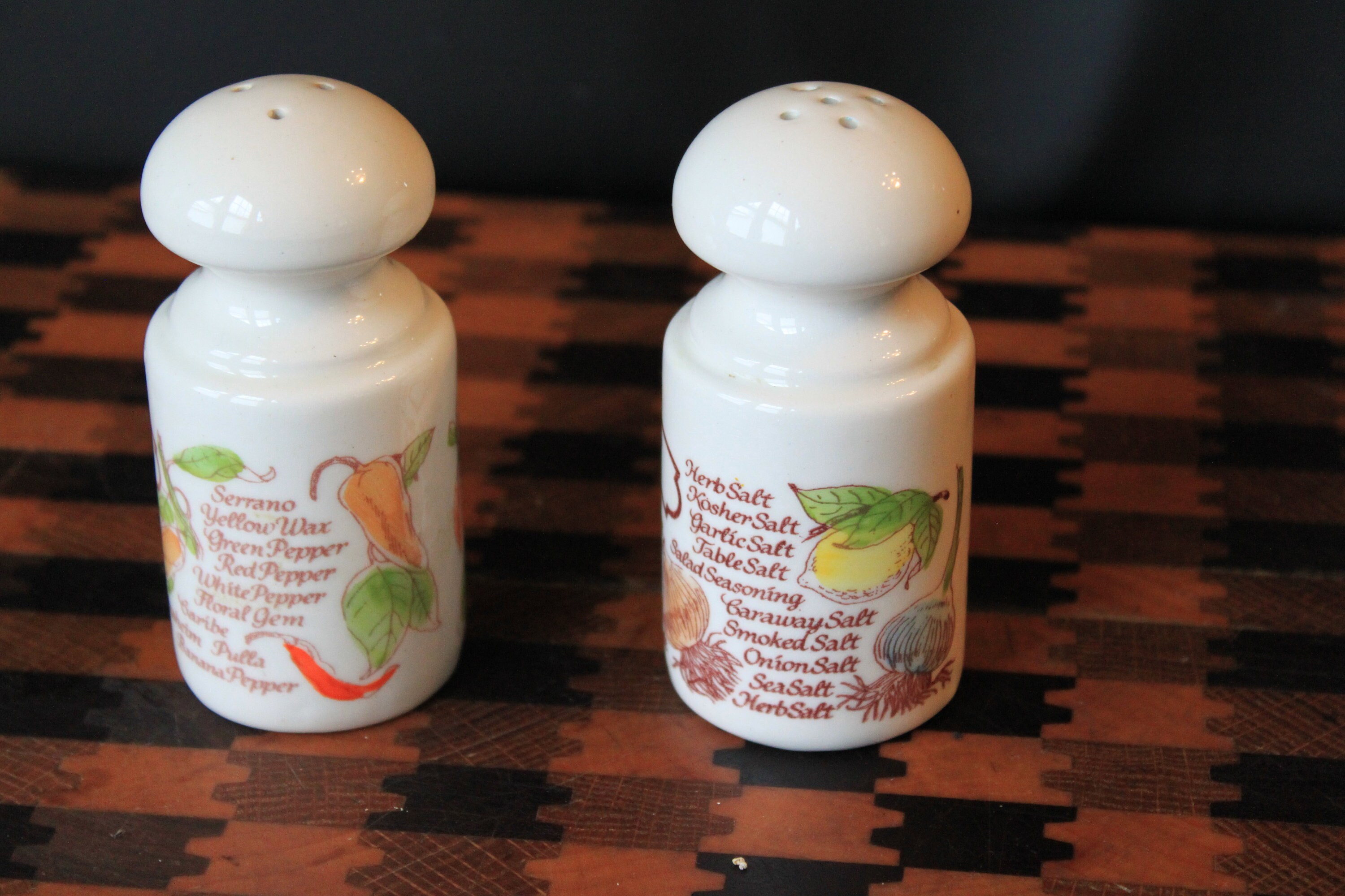 Farm Vegetables Salt And Pepper Shakers For Vintage Rustic Etsy