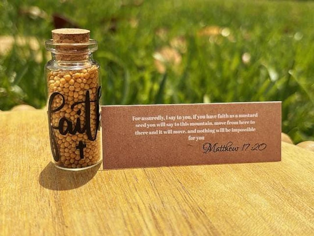 Faith of a Mustard Seed (black W/cross) - Etsy