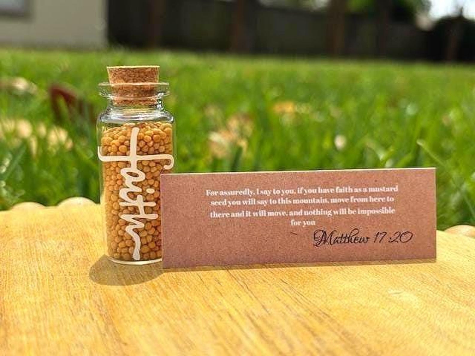 Faith of a Mustard Seed (white) - Etsy