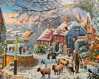Gibsons A Winter Stroll by Steve Crisp 1000 piece christmas jigsaw puzzle NEW