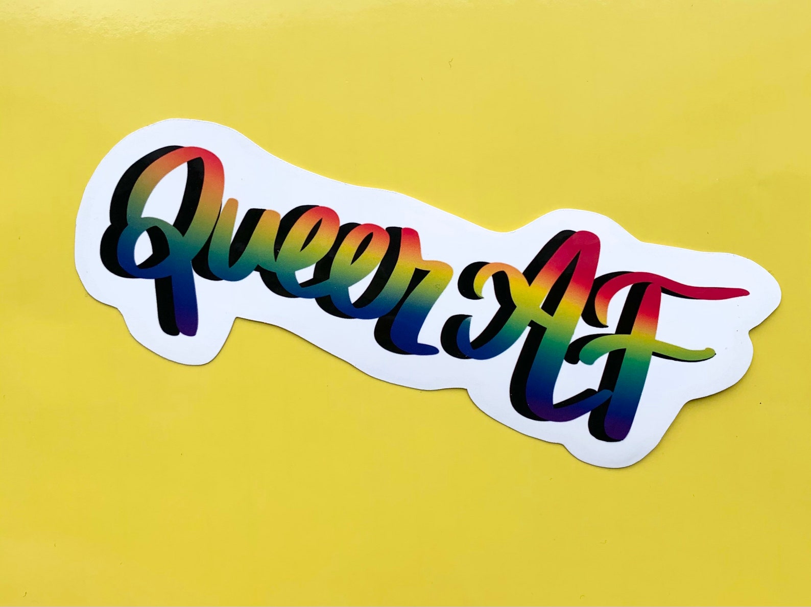 QUEER AF BUMPER Sticker Gay Bumper Sticker Lgbt Bumper Etsy