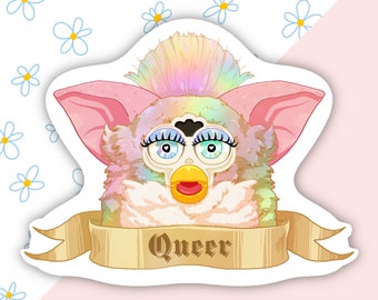 Queer Furby sticker | Glossy sticker | Die cut