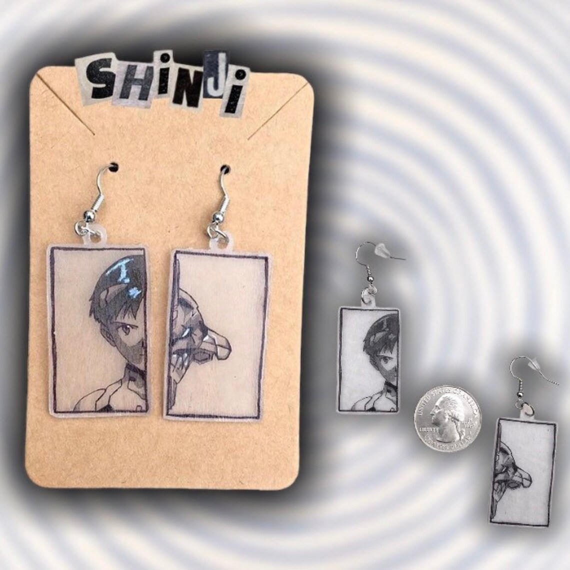 Neon genesis evangelion earrings shinji asuka & rei | Etsy