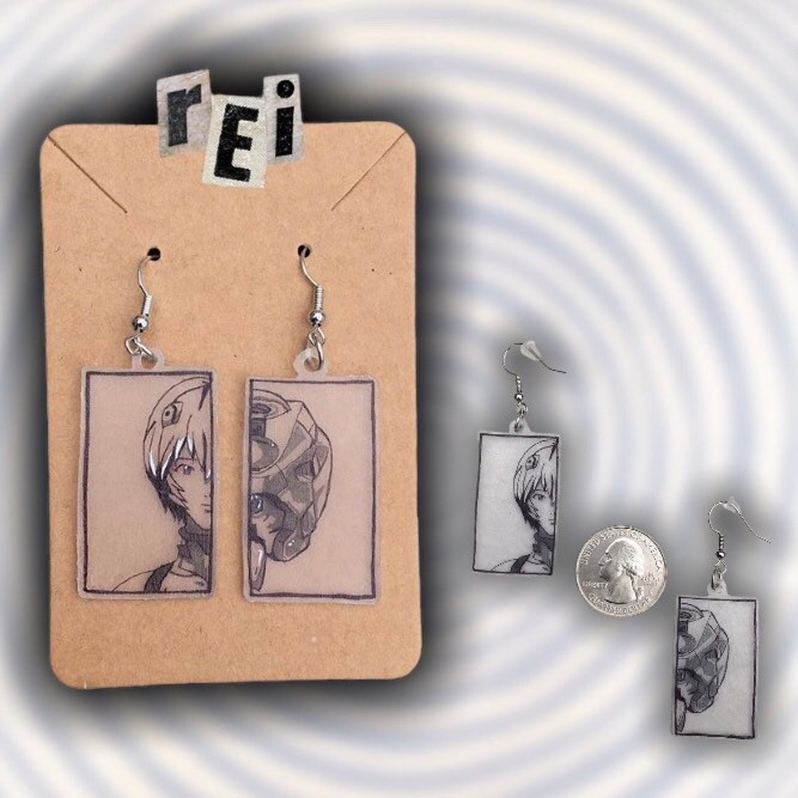 Neon genesis evangelion earrings shinji asuka & rei | Etsy