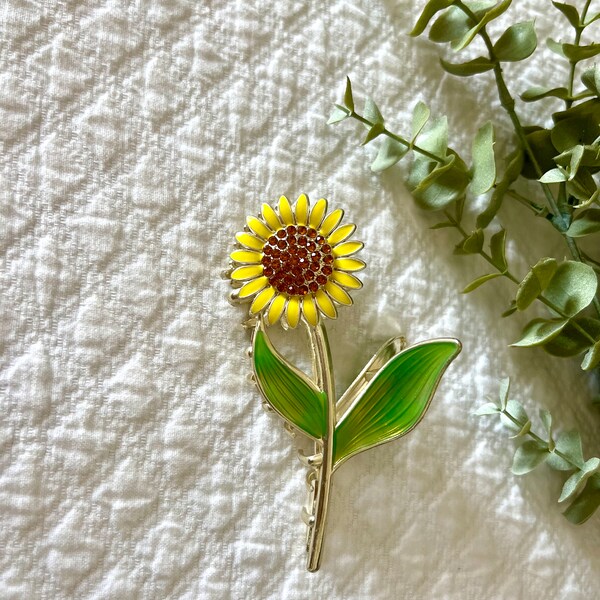 Sunflower Hair Clip | Summer Hair Clip | Spring Hair Clip | Flower Claw Clip | Floral | Large Claw Clip | Claw Clip | Metal Claw Clip