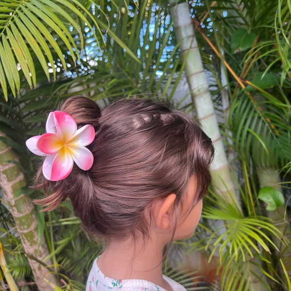 Plumeria Hair Clip | Frangipani Hair Clip | Summer Hair Clip | Spring Hair Clip | Flower Claw Clip | Floral | Medium Claw Clip | Claw Clip