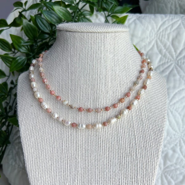 Sharma Bridgerton Necklace Set | Pearl necklace | layering necklace | freshwater pearl necklace | gifts for her | gifts for mom