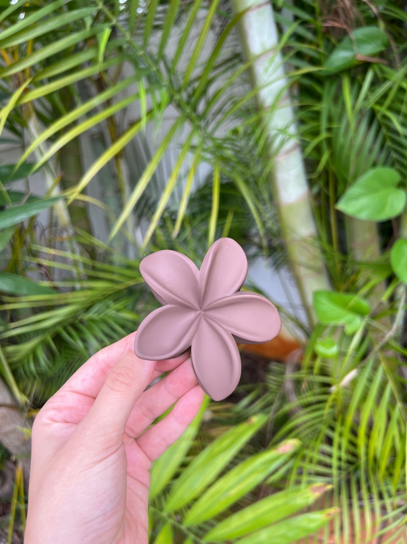 Neutral Plumeria Hair Clip Frangipani Hair Clip Summer Hair Clip Spring