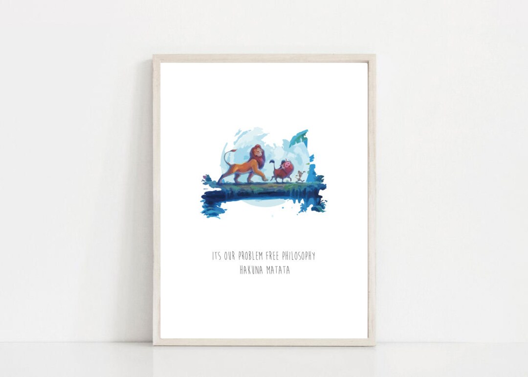 Lion King Hakuna Matata Art Print - Etsy