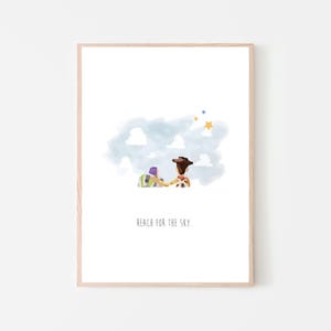 Toy Story Print Wall Poster Reach for the Sky Buzz and Woody