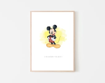 Mickey Mouse wall art print
