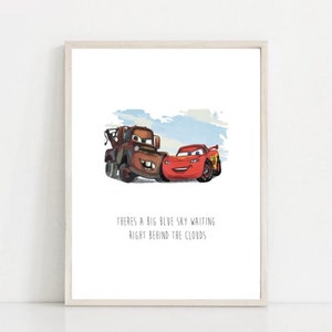 Cars Lightening McQueen & Mater Wall Art Print