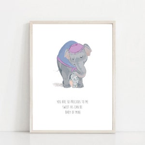 Precious Baby of Mine Quote Wall Art Print