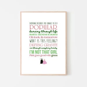 Film quotes - Wicked Wall art print