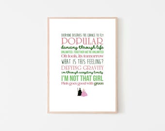 Film quotes - Wicked Wall art print