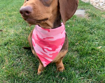 hunting Over the Collar Reversible Dog Bandana pink camo Extra Small dog bandana camo Dog Bandana realtree edge
