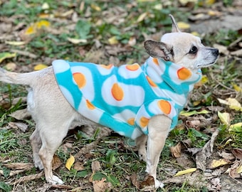 Sunny-Side Up Themed Chihuahua Fleece Sweater, Fits Most 7-10 lb Dogs