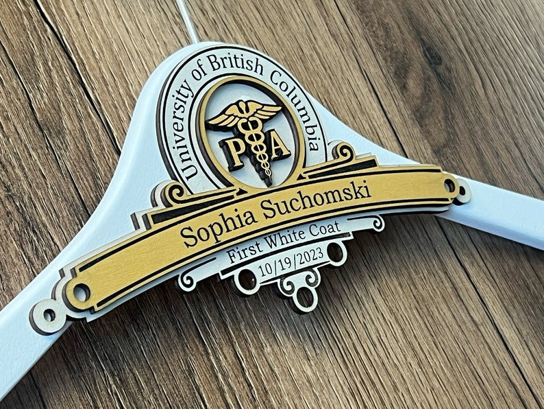 Personalized White Coat Hanger, PA Student Gift, Physician Assistant Graduation Gift image 5