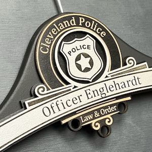 Regali personalizzati per agenti di polizia, Appendiabiti per uniformi della polizia, Regalo di polizia personalizzato, Regalo di pensionamento militare, Regalo di pensionamento della polizia, Regali per poliziotti