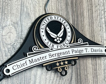 USAF Personalized Gift, USAF Rank Hanger, USAF Graduation Gift, Air Forse  Veteran Personalized Gifts, Air Forse Promotion Gift, Air Force